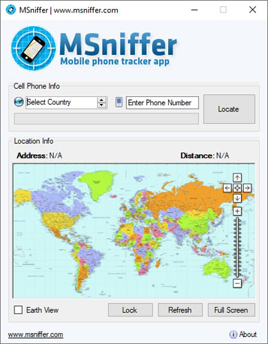 Cell Phone Location Tracker app - MSniffer
