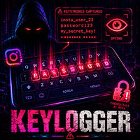 Keylogger tool capturing keystrokes from a smartphone keyboard and putting Instagram credentials at risk