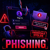 Phishing attack using a fake login page and fraudulent account verification message