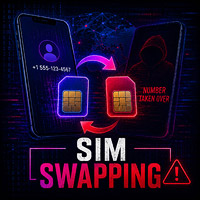 SIM swapping attack transferring a phone number between SIM cards to an attacker-controlled device